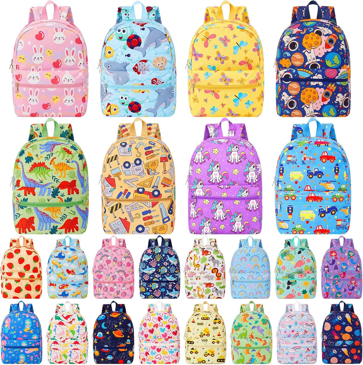  24 Pack Kids School Backpacks Bulk 12 Inch Little Adventurer thumbnail