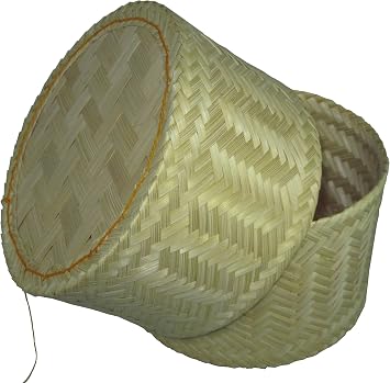 Thai Handmade Sticky Rice Serving Basket Large Size 10x4.5x6.5"