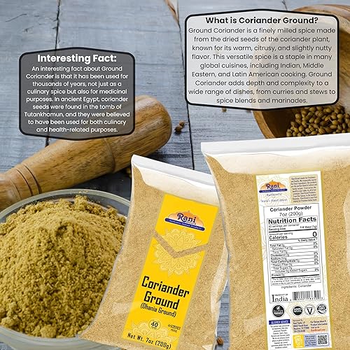 Vista 40 de Rani Polvo molido de cilantro (Dhania india) Especias 80 onzas (5 libras) 5.0 lbs a granel ~ Todo natural Sin sal Vegano Sin colores Apto