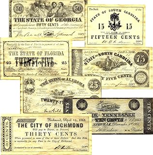 HD6 7 Civil War Paper Coins Set D (Reproductions)