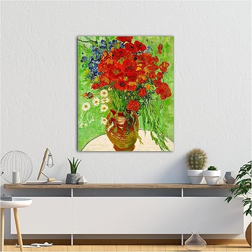 Miniatura 513 de A&T ARTWORK The Starry Night de Vincent Van Gogh. Tamaño del marco: 36 x 30 pulgadas, tamaño de la imagen: 30 x 24 pulgadas, reproducciones clásicas