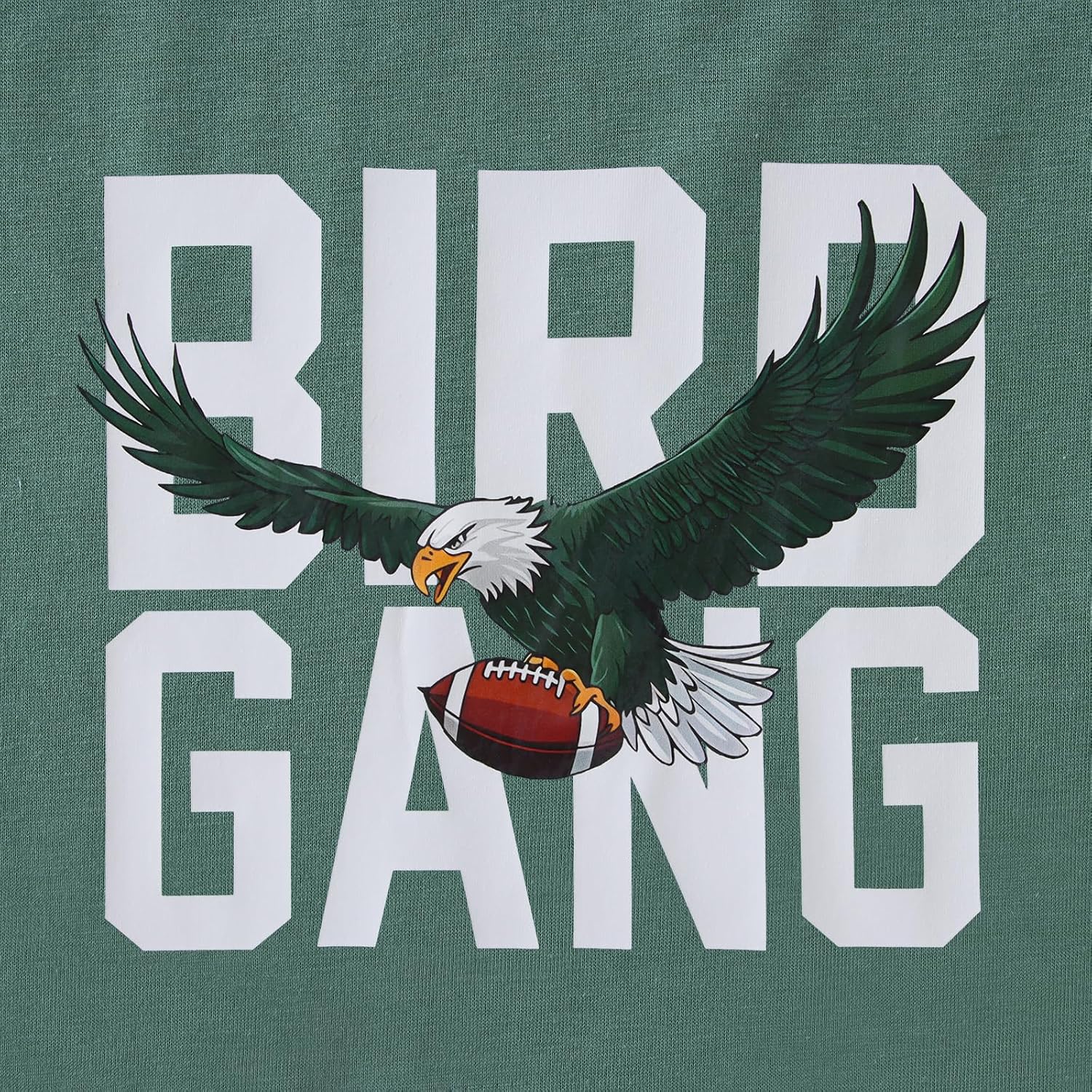 Boy Girl Game Day Football T-Shirt Kid Bird Graphic Tee Shirt Team Fans Top