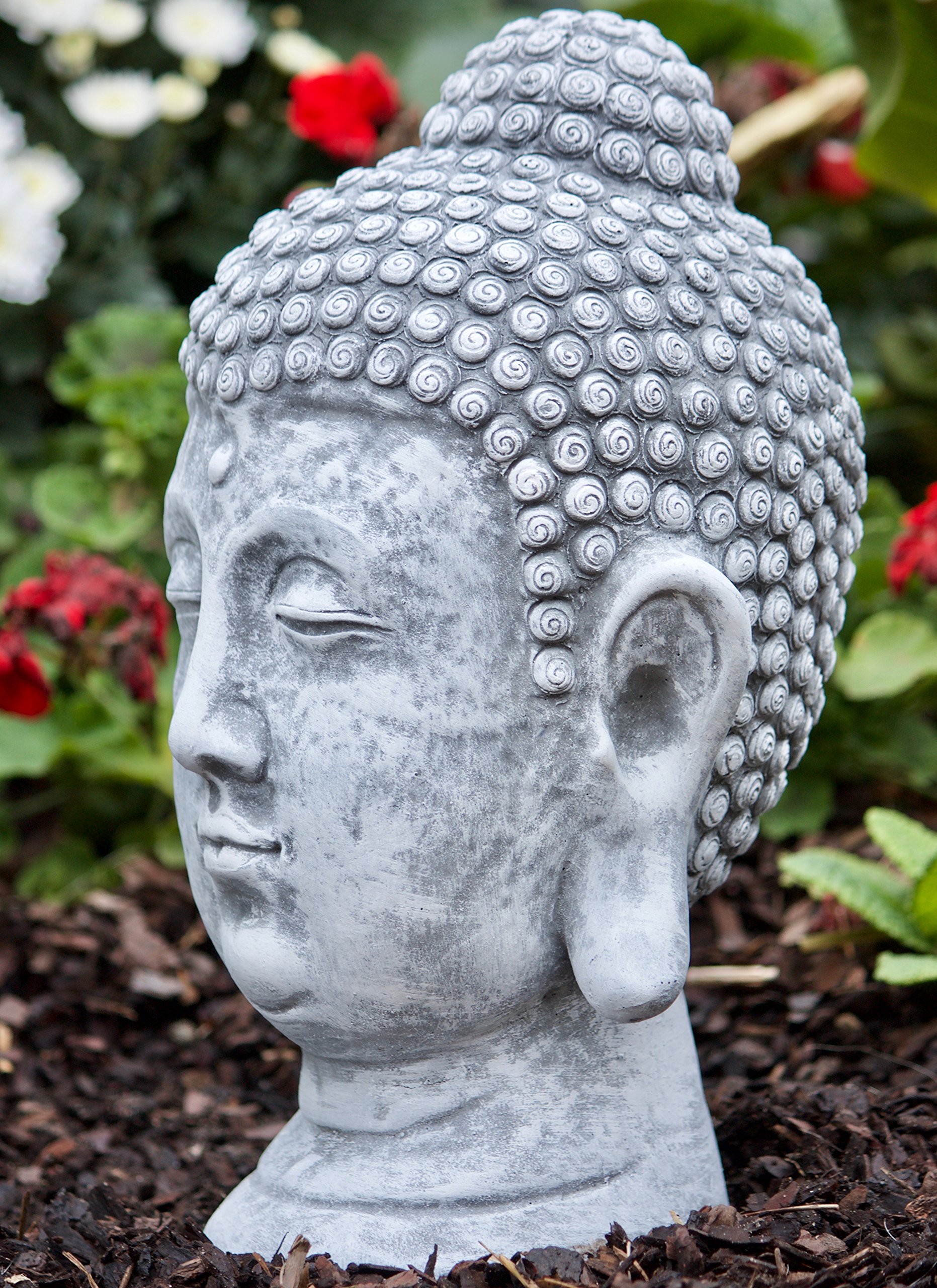 stoneandstyle Figurine de Pierre Statue tête de Bouddha Shiva, sont expédiés, au Gel Jusque -30 °c, en Massif Pierre