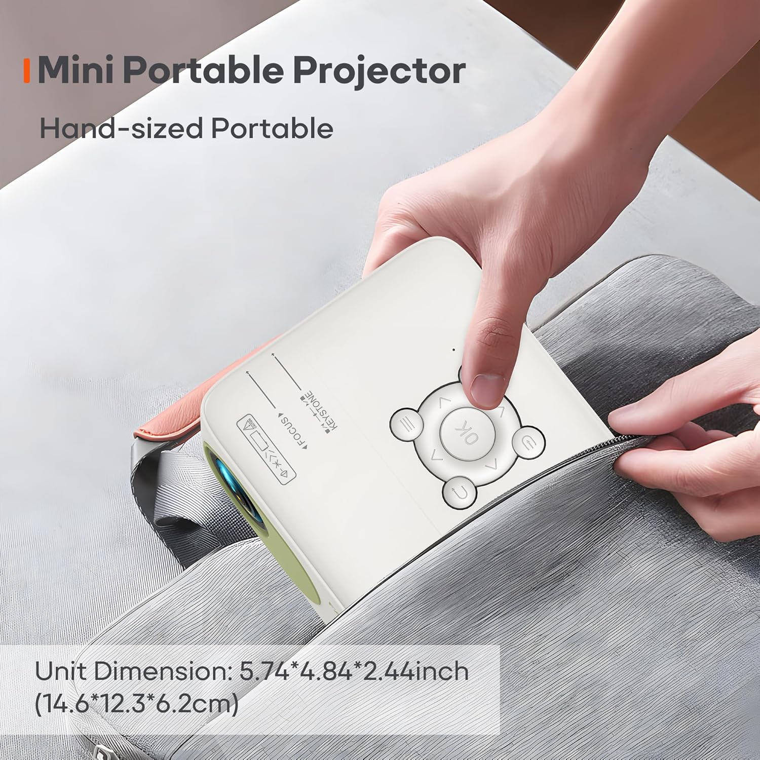 BIGASUO Projector mini portable size