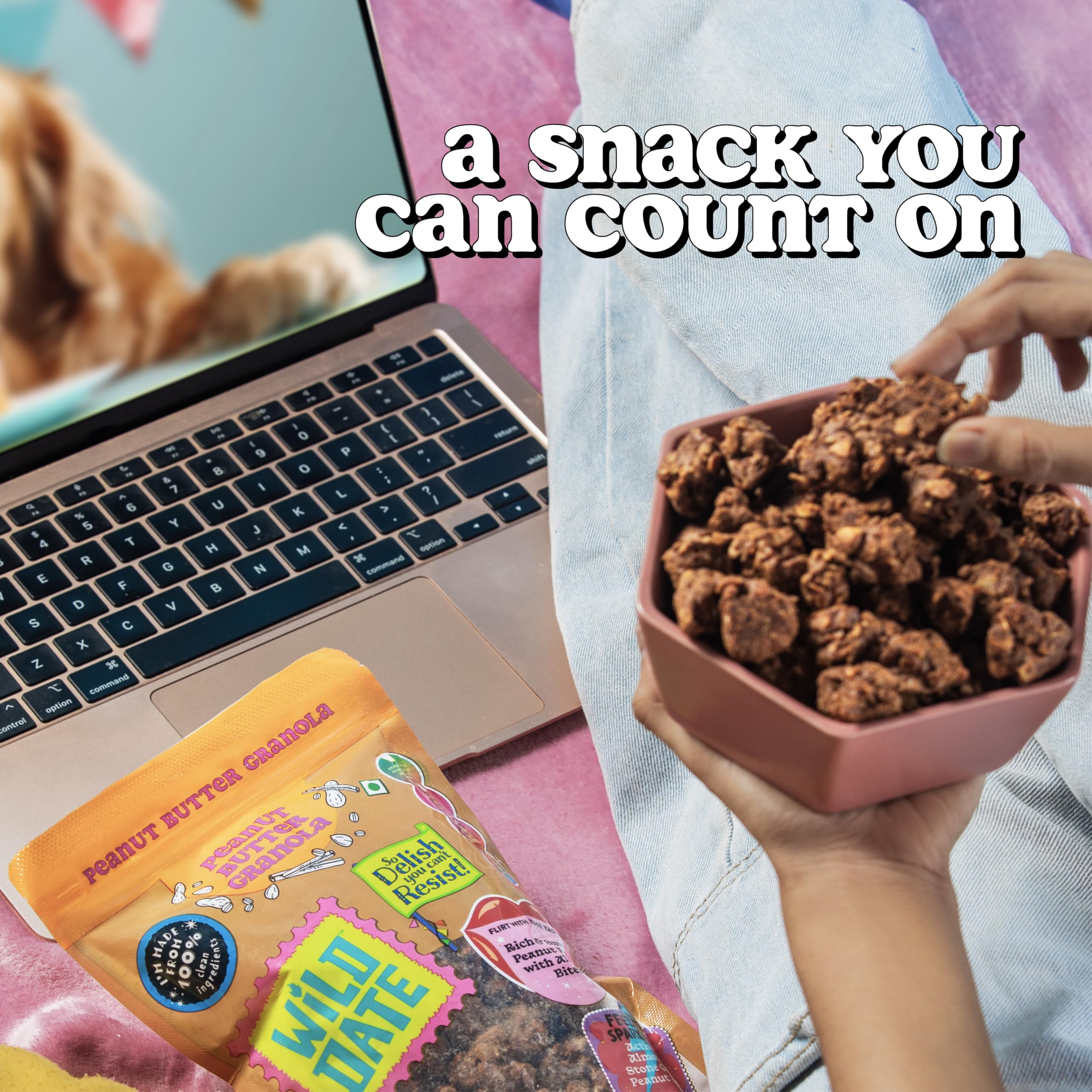 Wild Date Peanut Butter Granola – Crunchy Baked Oats with Peanut Butter, Roasted Peanuts & Honey | Gluten Free, Plant Protein Rich, No Refined Sugar | 250 g 3