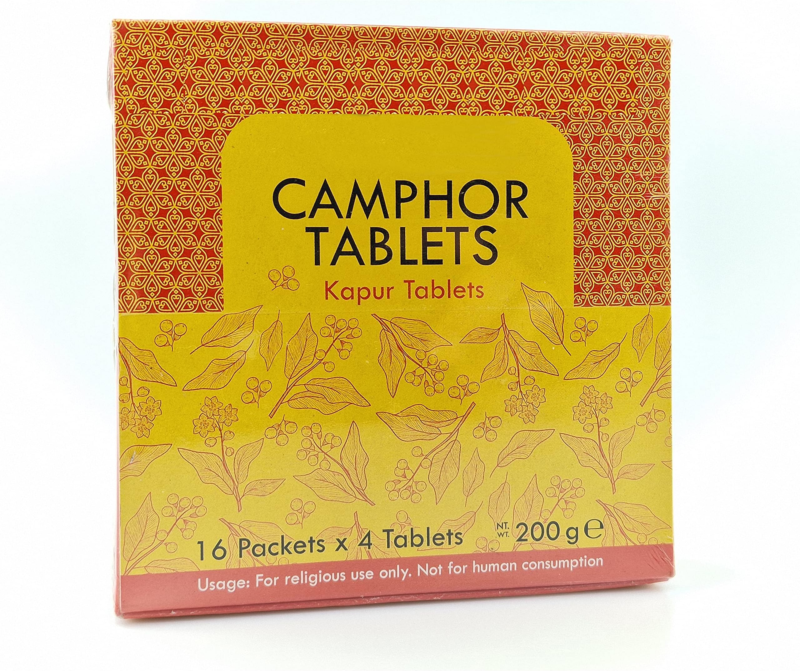 ABN Finest Pure Camphor Tablets Kapur Dhoop 64 Cubes for Puja – Natural Camphor Blocks for Hindu Rituals and Aarti – Aromatic Spiritual Use