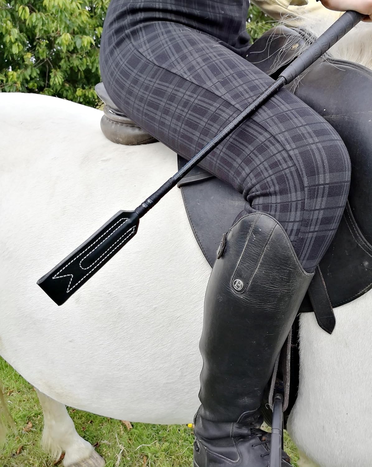 Leather Riding Crop for Horse Riding Show-Jumping Race Whip Equestrian