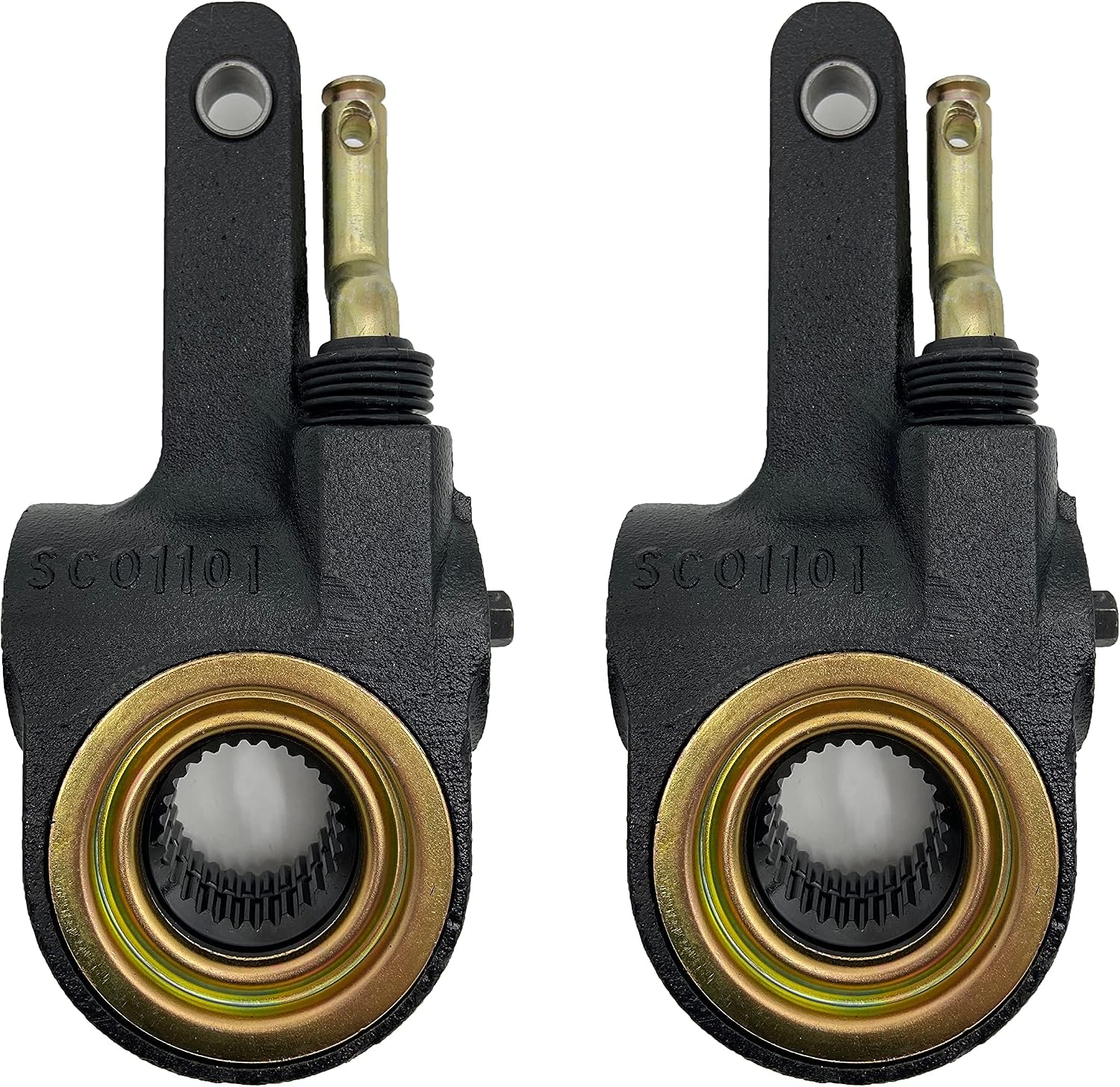2 Pack of AS1173 Automatic Brake Slack Adjuster 1.5" Diameter, 28 Spline Teeth 6" Lever for Welded Clevis (Replaces Accuride Mack Freightliner Volvo 1173 25QD419P4 SA11903) (2 x TR1173)
