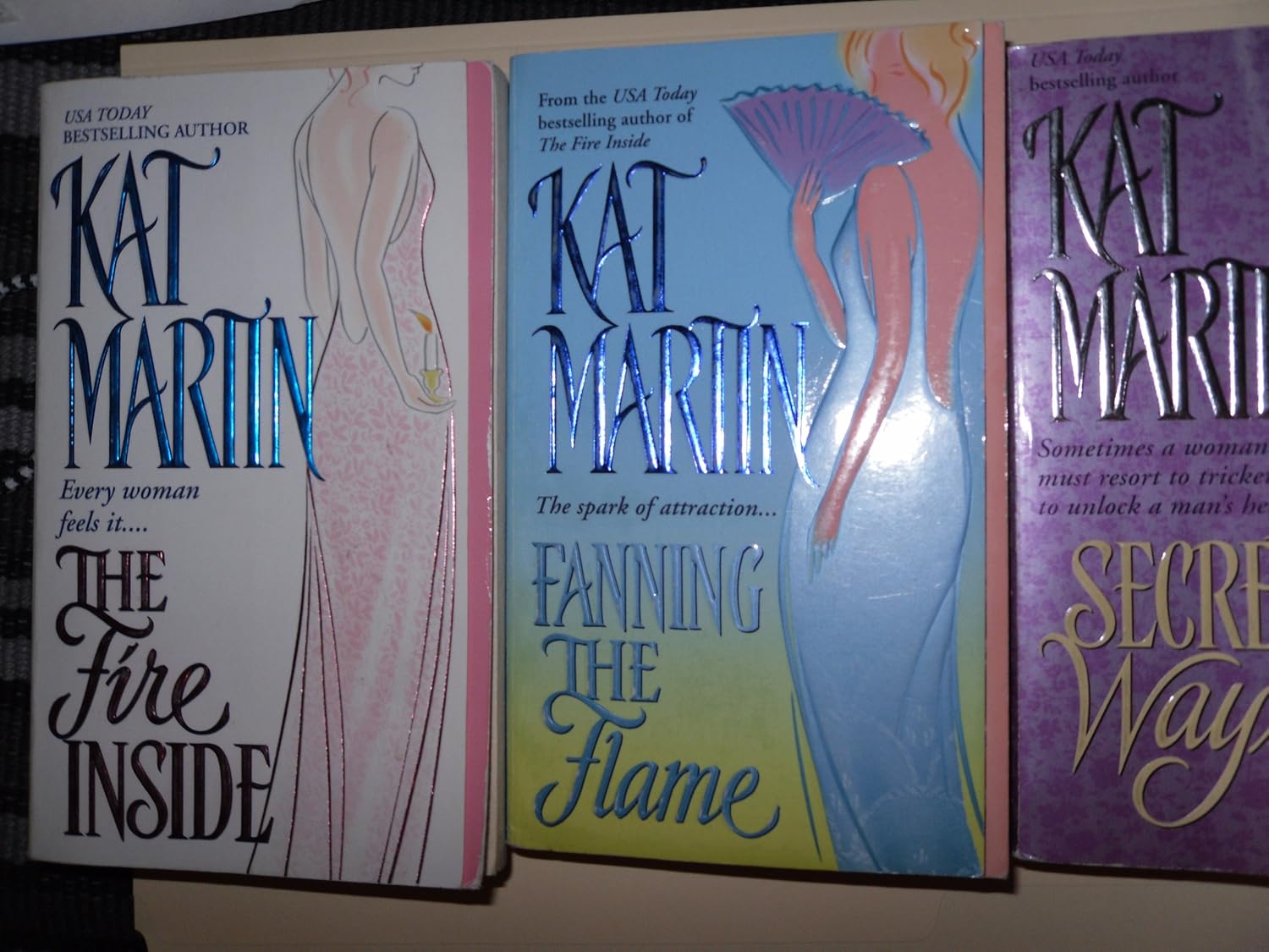 Kat Martin Sensuous Romance Novels (3 Books) Fire Inside,Fanning the