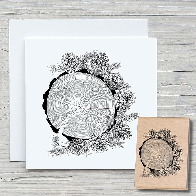 Zahnrad Motivstempel Aus Holz - Kreativ Stempel Für Karten & Textil