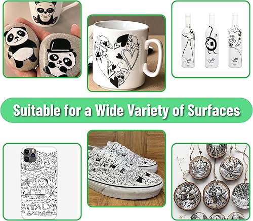 Miniatura 5 de Mr. Pen - Marcadores permanentes de doble punta, paquete de 12, negro, punta fina y ultra fina