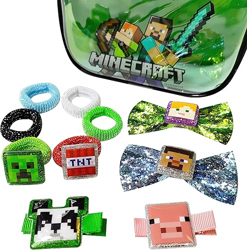 Miniatura 7 de LUV HER Mochila Minecraft con accesorio para el cabello, juego de juguetes a partir de 3 años