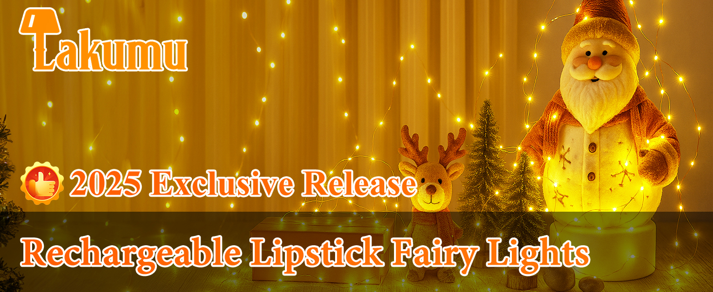 Amazon.com: Lakumu Rechargeable Fairy Lights, 16FT 50LED Battery