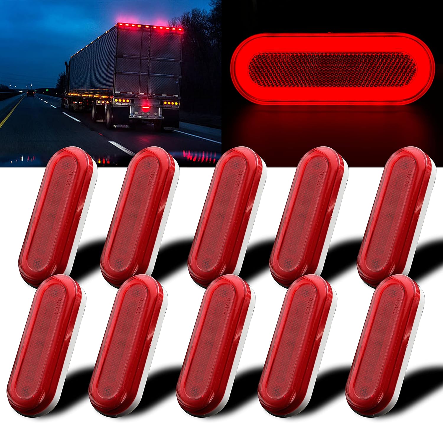 AUTOPROM 10 Pcs Side Marker Lights, Side Marker Indicators Light, Led ...