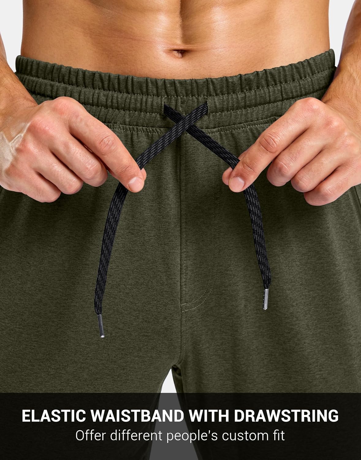 G Gradual Men's Sweatpants with Zipper Pockets Stretch Tapered Joggers Quick Dry Athletic Workout Gym Pants for Men - Image 5