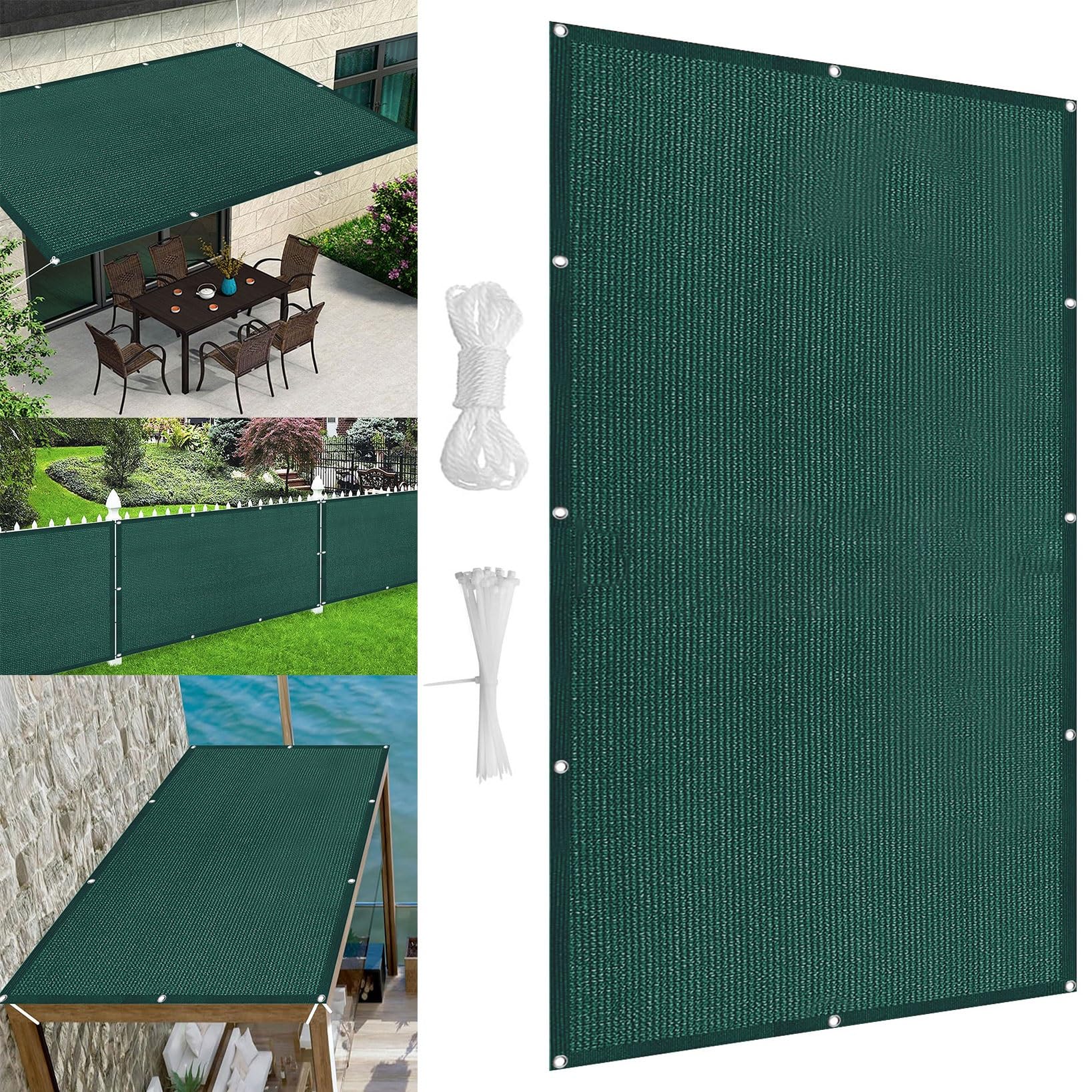 Toile ombrage pergola 340 x 400 cm pour abriter la couverture végétale