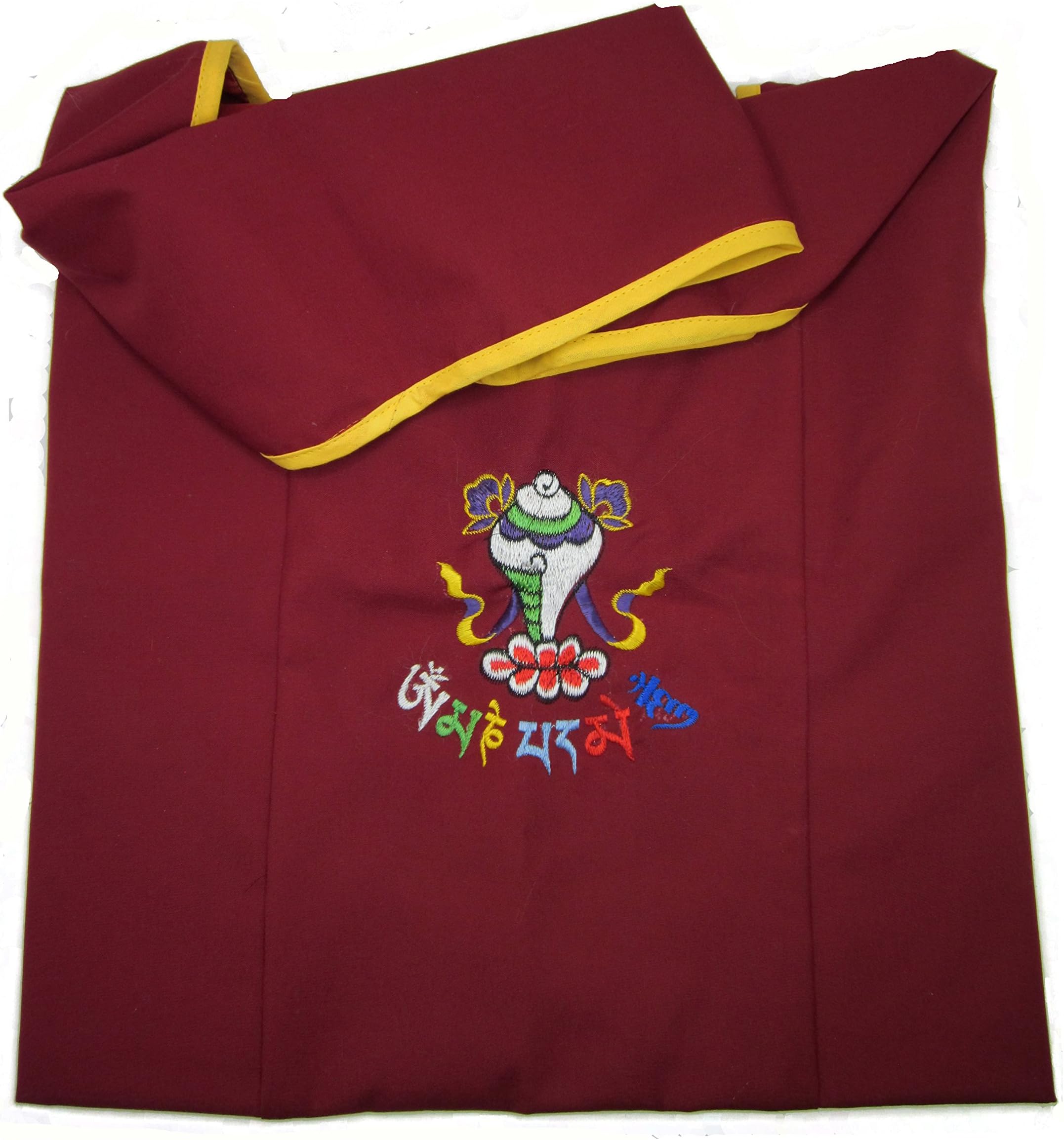 AKA Ngawang Lhamo Tibetan Buddhist Traditional Monk Embroidered Fabric Cross Shoulder Bag