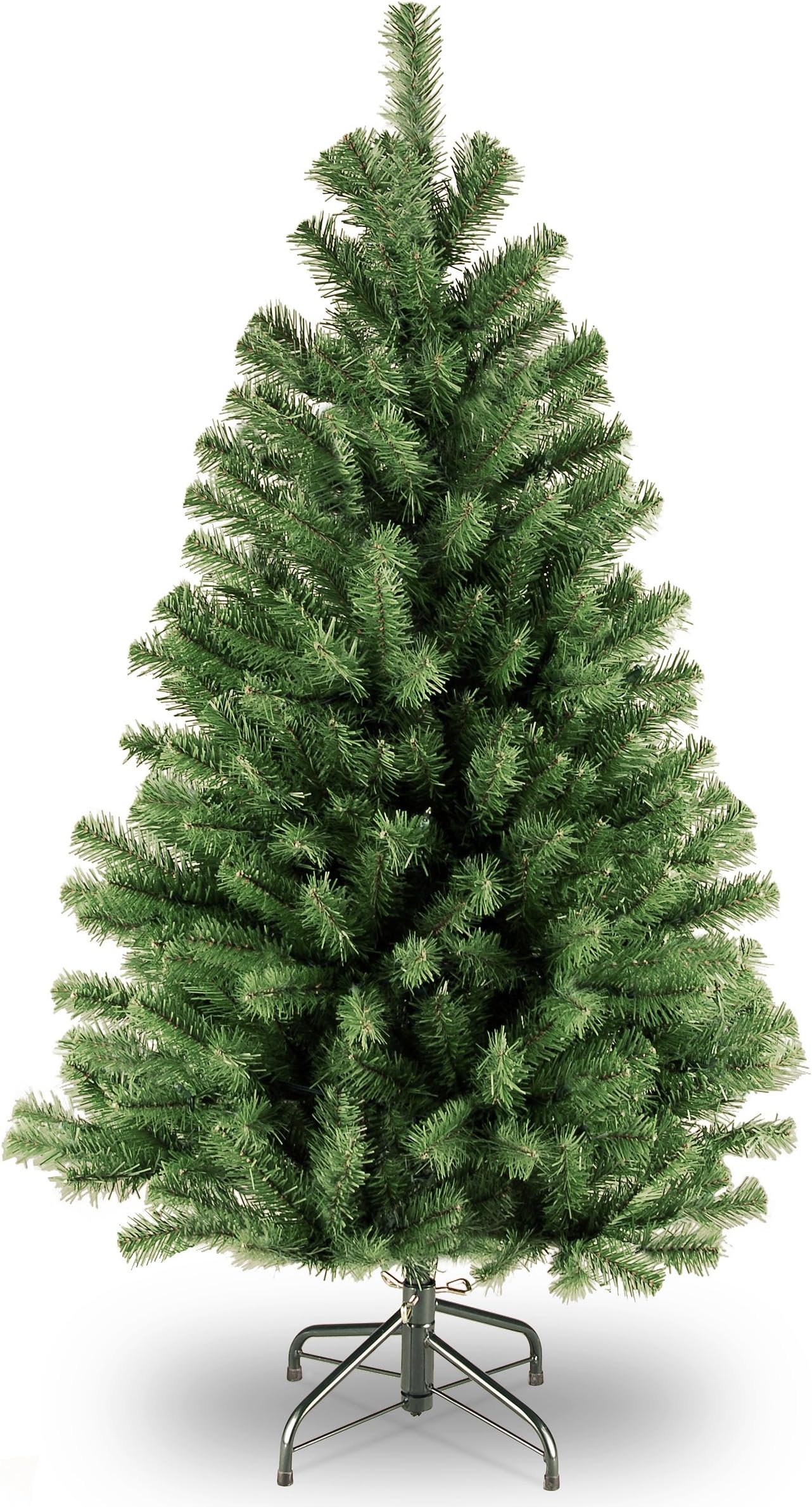 4 ft Unlit North Valley Spruce Mini Artificial Christmas Tree, 307 Tips, Includes Stand, Green