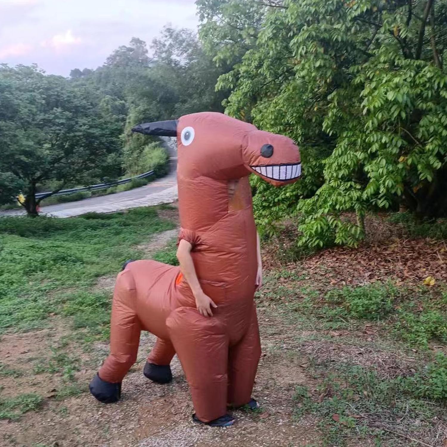 Horse Inflatable Costume Adult, Full Body Blow Up Costume for Halloween Christmas Carnival Party Dress-Up - Image 4