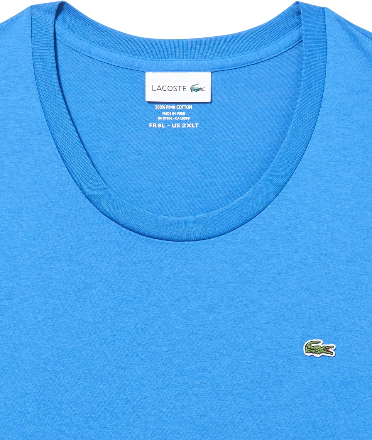 Lacoste Mens Tall Fit V-Neck Short Sleeve Regular Fit Pima Cotton T-Shirt - Image 2