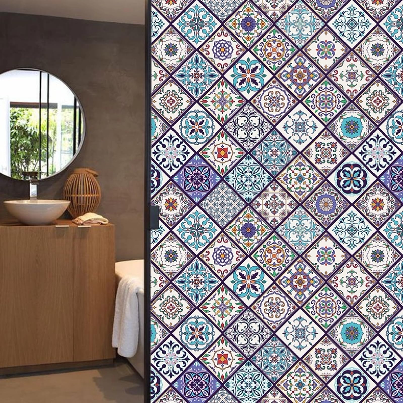 Pellicola Vetri Finestre 90X200CM Viola Boema Pellicola Adesiva Per Vetri Oscurante,Autoadesiva,Pellicole Per Vetri Anti Uv,Privacy Finestre Per Casa/Ufficio
