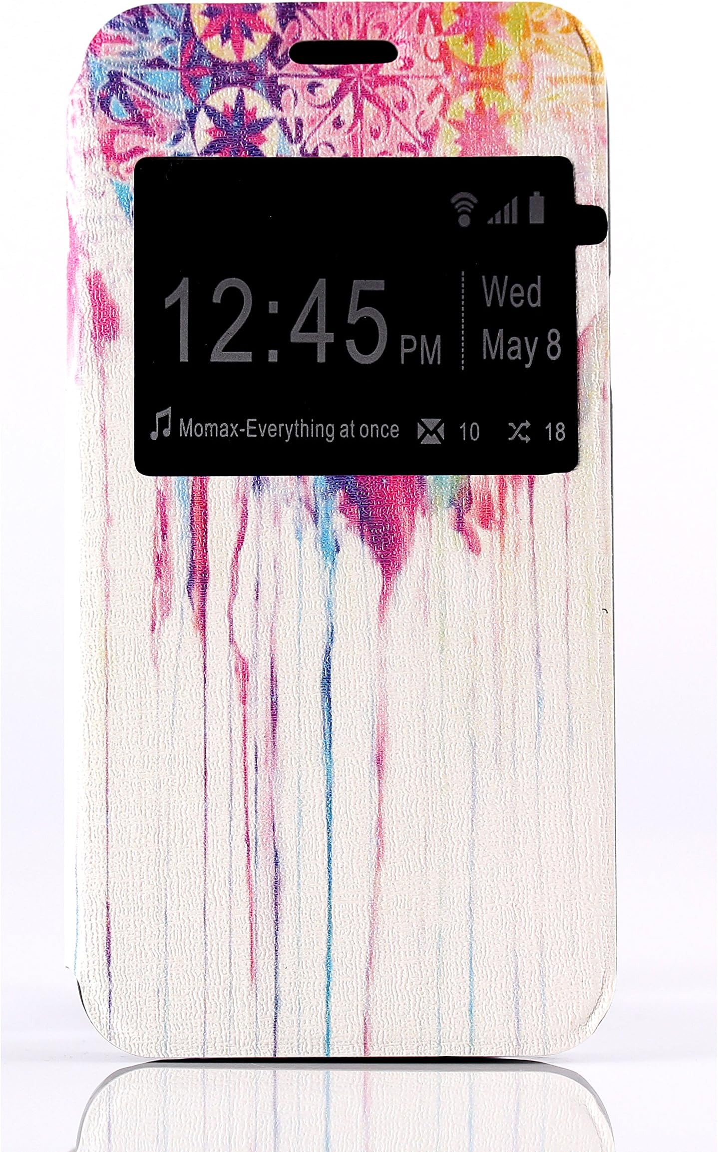 for Galaxy S5 Mini Case, view Windows Wind Chime Pattern Premium Pu Leather+ Painting /Flip / Stand / Protective Skin Cover Case for Samsung Galaxy S5 Mini G800F G800H