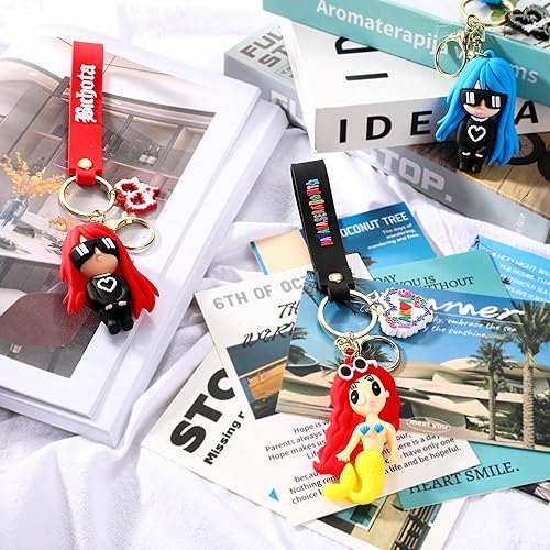 Miniatura 6 de 3 llaveros Karol Llaveros cantantes Llavero de sirena Llaveros para coche Lindo llavero de música Karol Accesorios de bolsa para niños, regalo