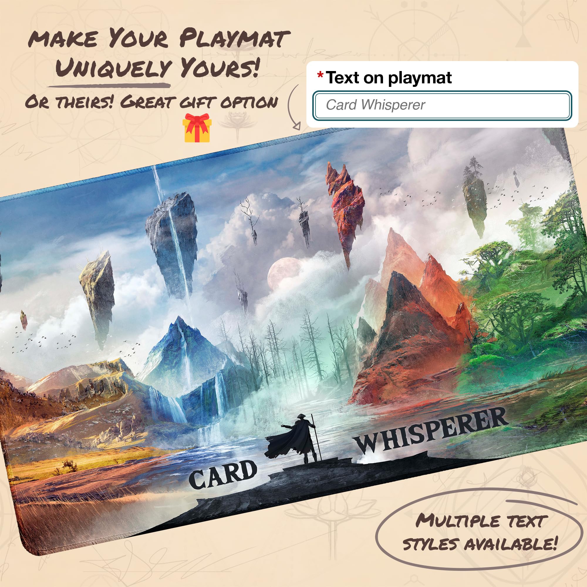 Eternal Wanderer (Stitched) MTG Playmat - Magic the Gathering Playmat for TCG, YuGiOh - Original Art Design