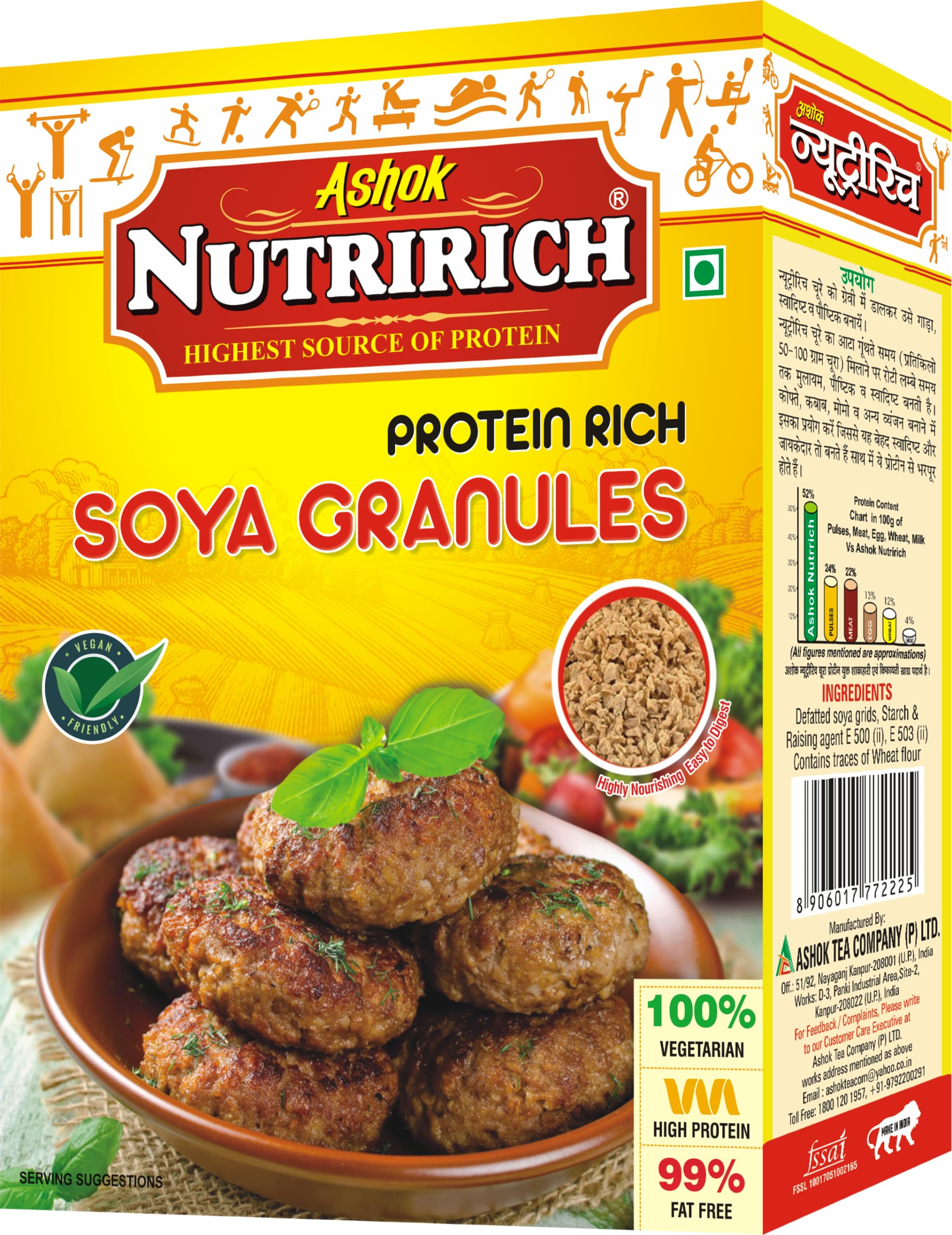 ASHOK NUTRIRICH High Protein and Healthy Gluten Free SOYA Granules (Soya Granule 200 grams pack of 1) (B0CD44G2P4) Amazon Price History, Amazon Price Tracker