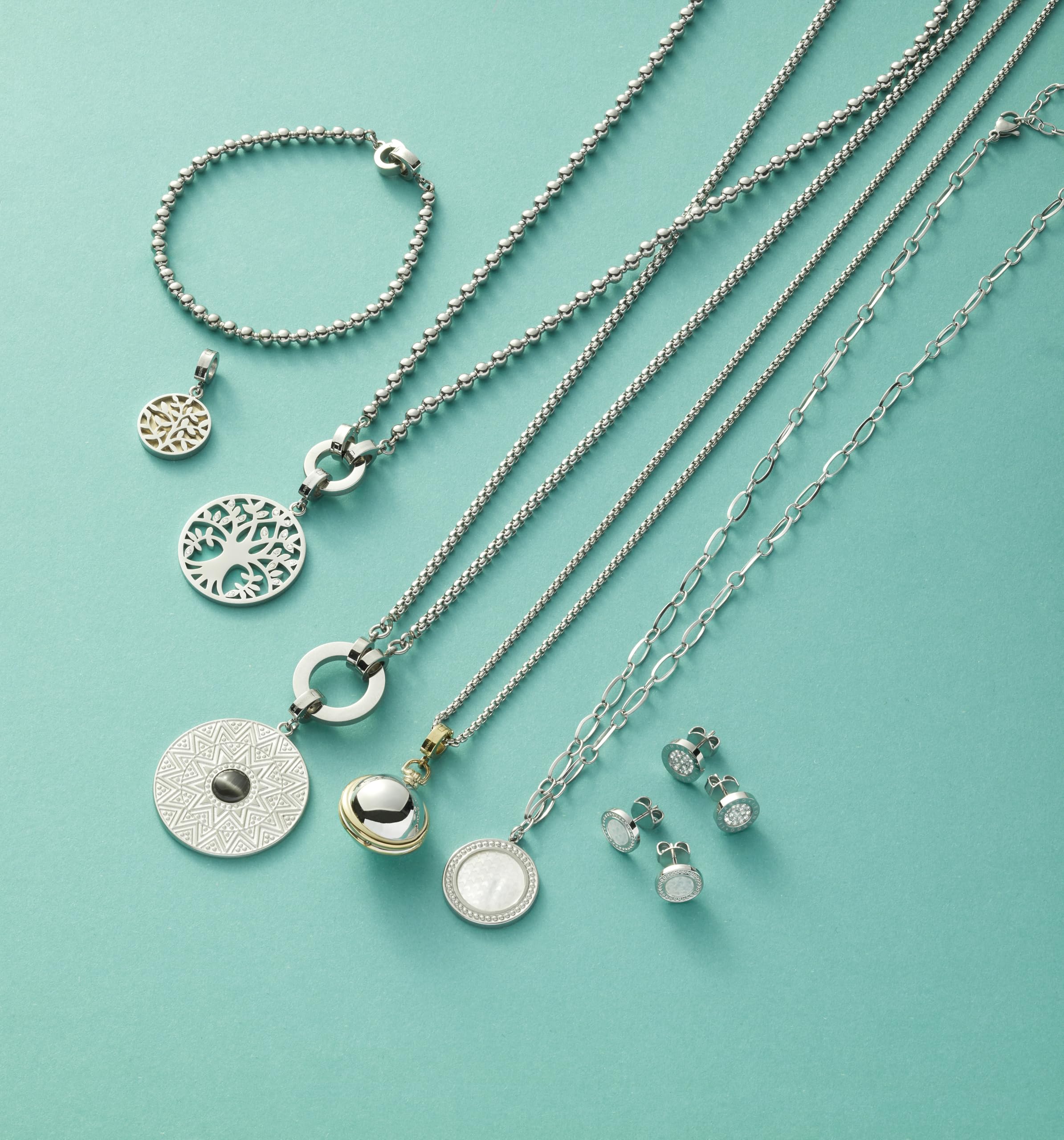 JEWELS BY LEONARDO Damen Ohrstecker Matrix Lusso Edelstahl/silberfarben Glas Schliff Facette Glitzer 015681