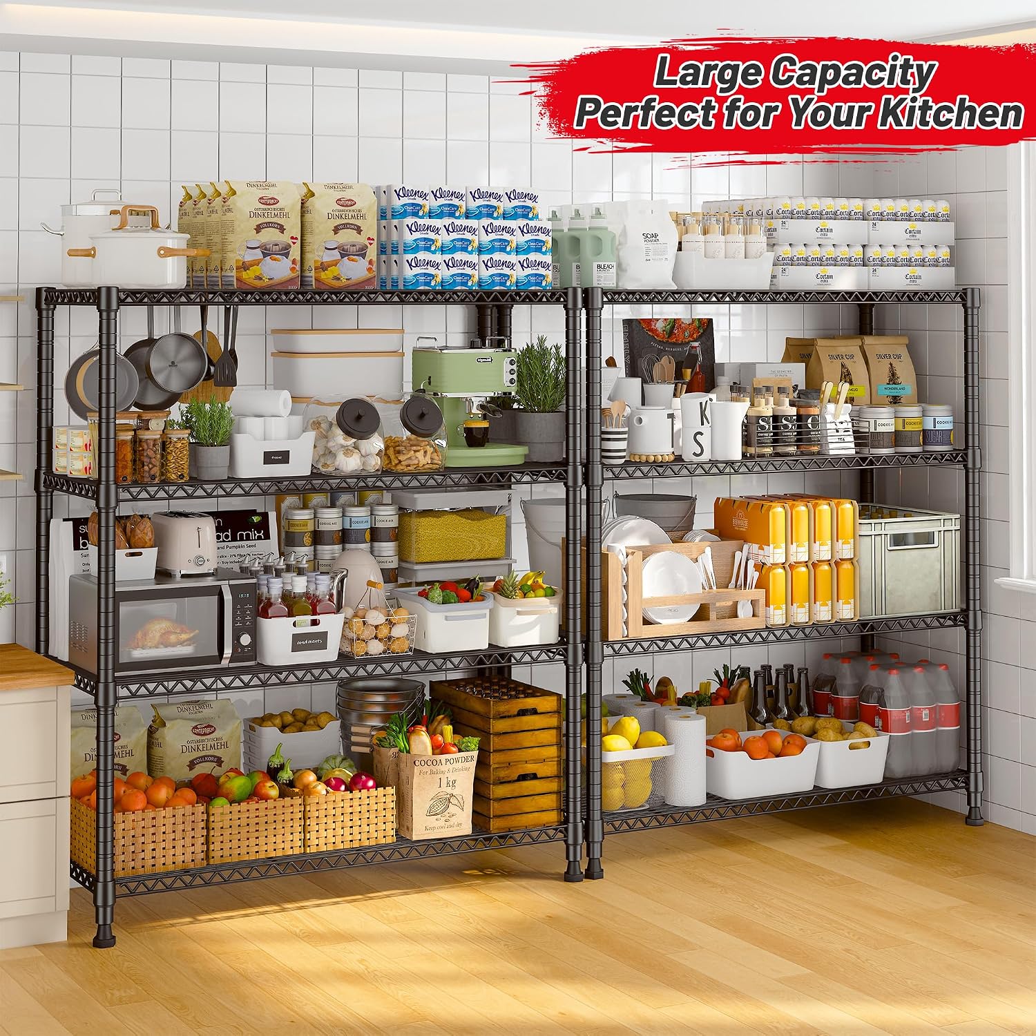 REIBII Wire Shelving Storage, Heavy Duty Metal - Image 6