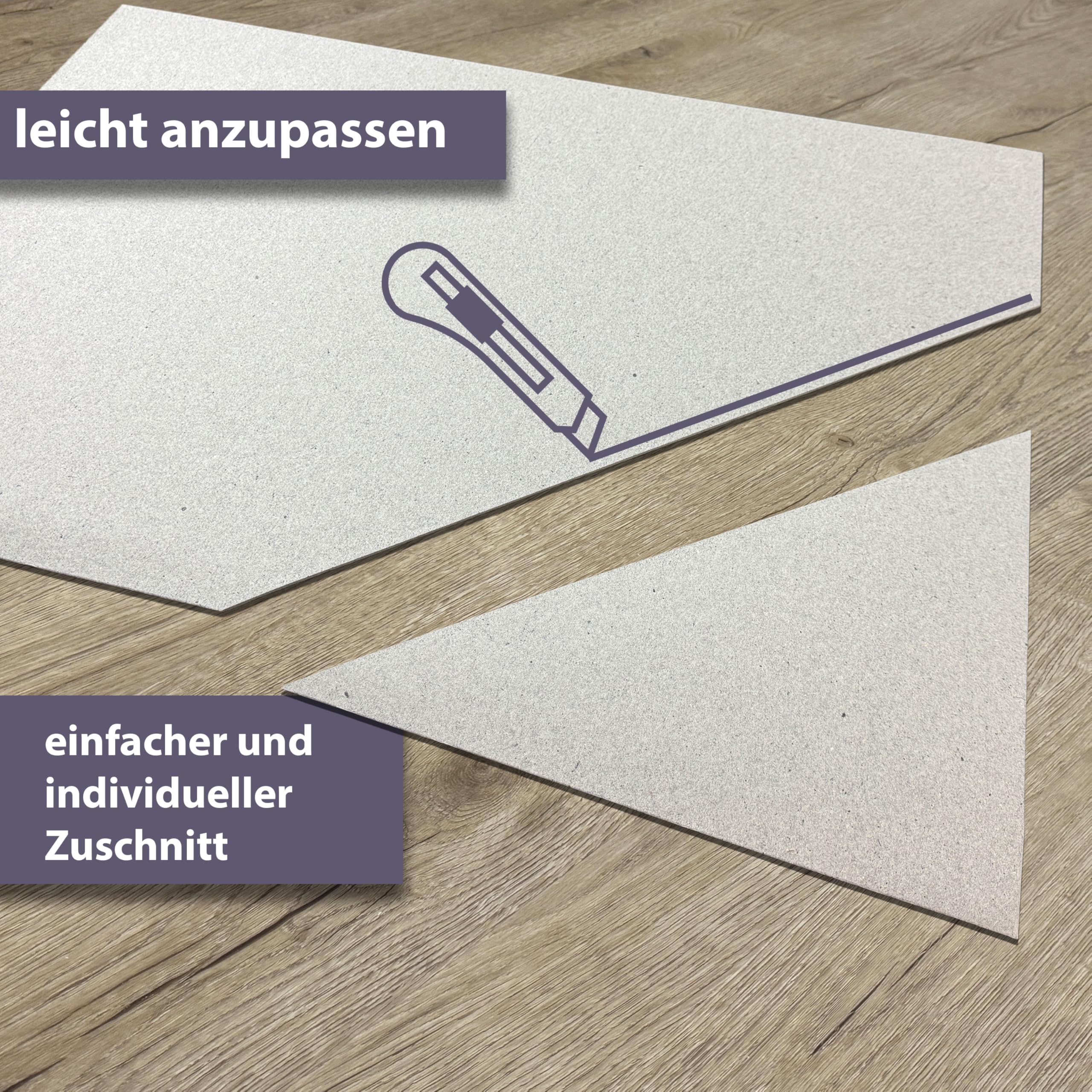 uficell® Vinoboard Akustik Vinyl Trittschalldämmung für Vinyl-/LVT Designböden mit anti-slip Effekt 1,8 mm stark - Die Ideale Unterlage für Vinyl-/LVT Klick Böden (4 Pakete - 28 m²)