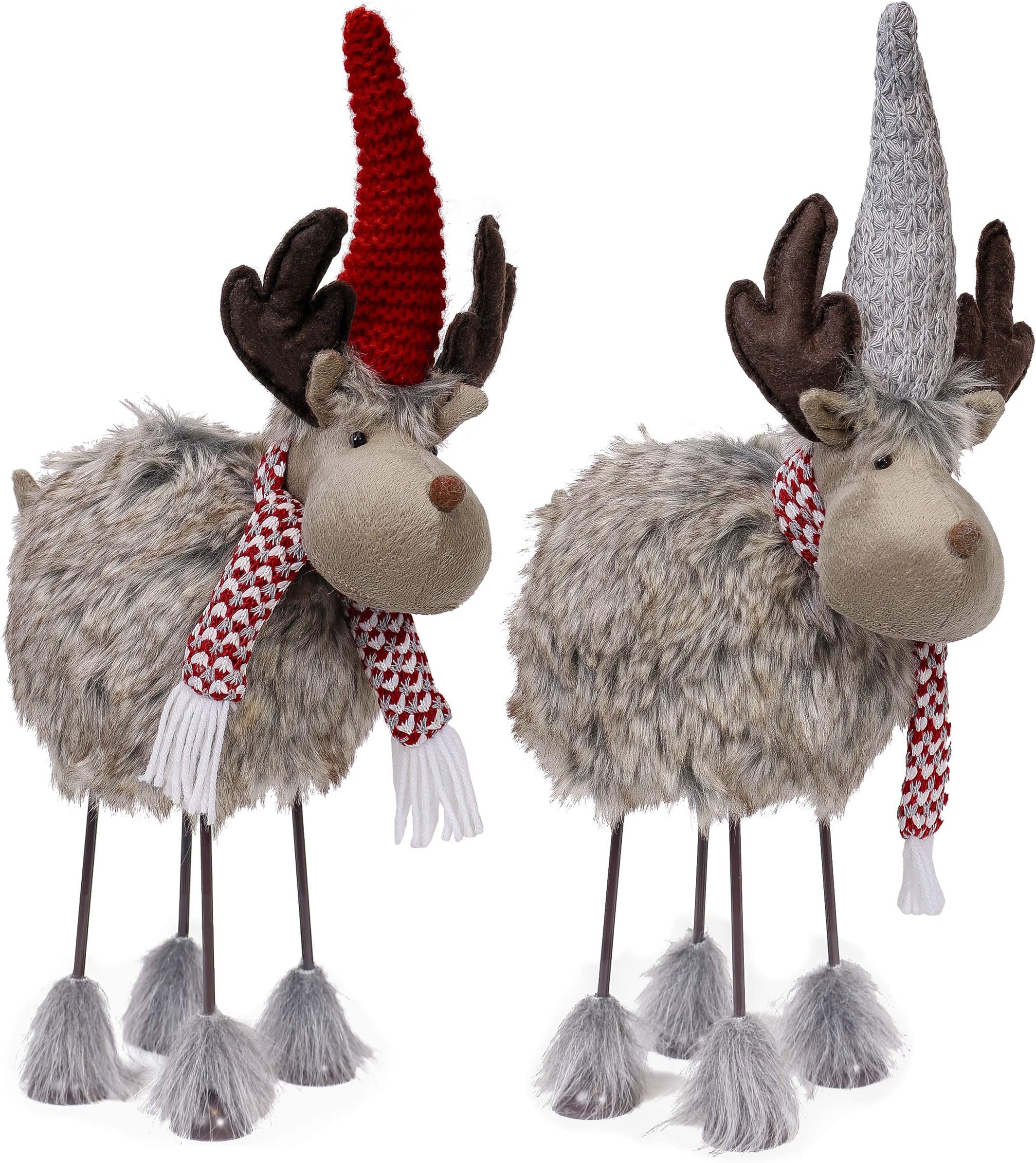 Ensemble De Cerfs De Noël Amusants Et émotionnels | Vecteur Premium