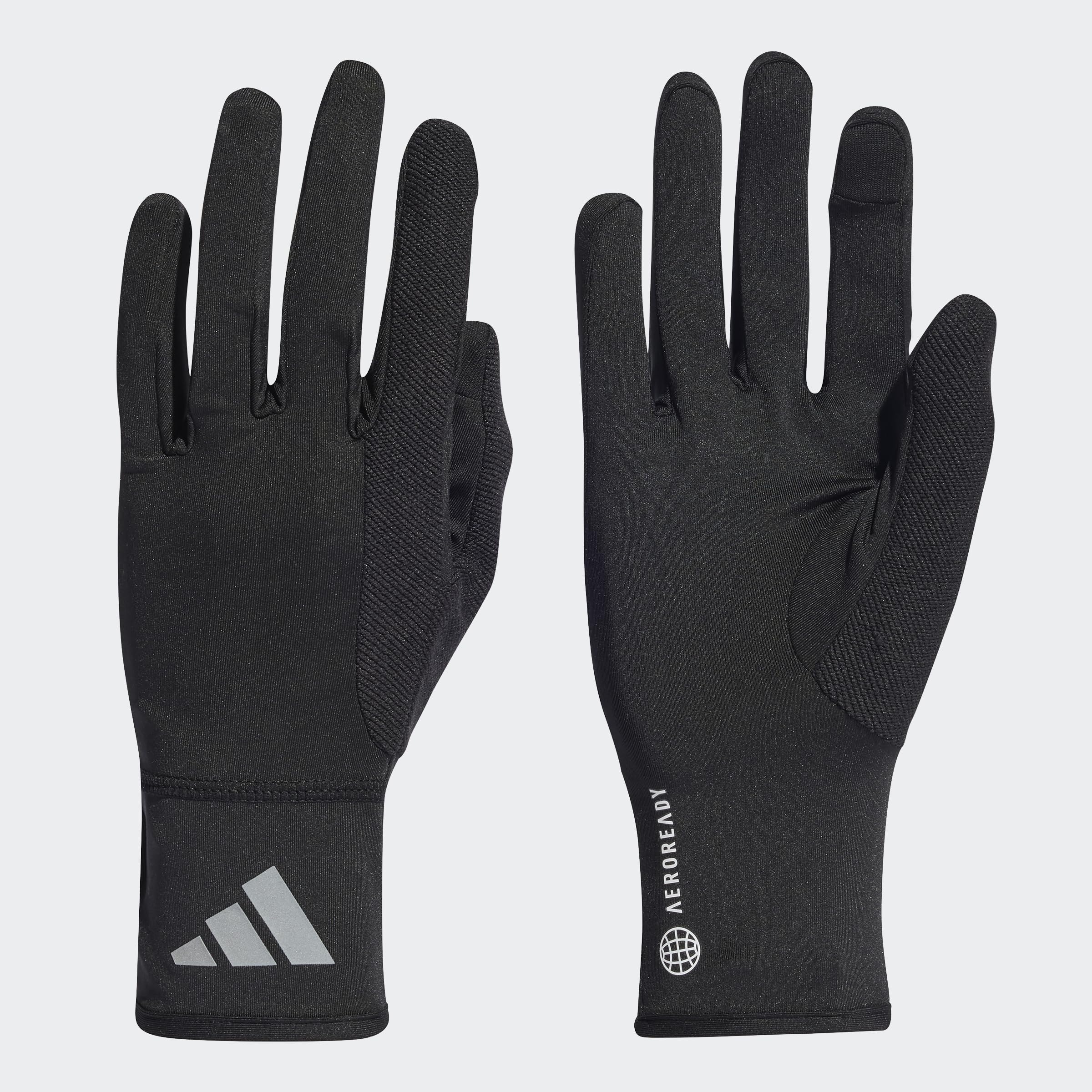 adidas Mixte AEROREADY Gloves, Black/Reflective Silver