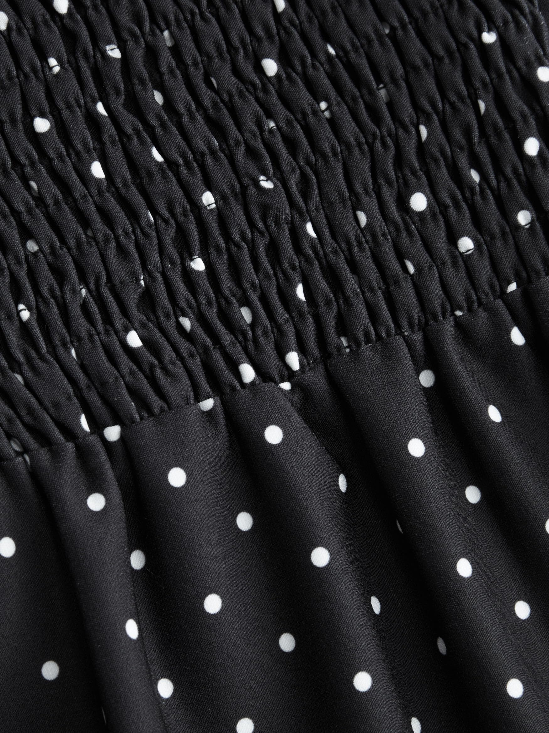 CIDER Damen Minikleid mit Punkten, niedlich, Sommer, Date, Nacht, quadratischer Ausschnitt, ärmellos