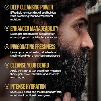 The Beard Struggle - Radiance Beard Wash & Conditioner Bundle - Pack of 2 (Valhalla's Gates) - Nourish, Cleanse, Softens, Strengthens Beard - Beard Wash and Conditioner for Men