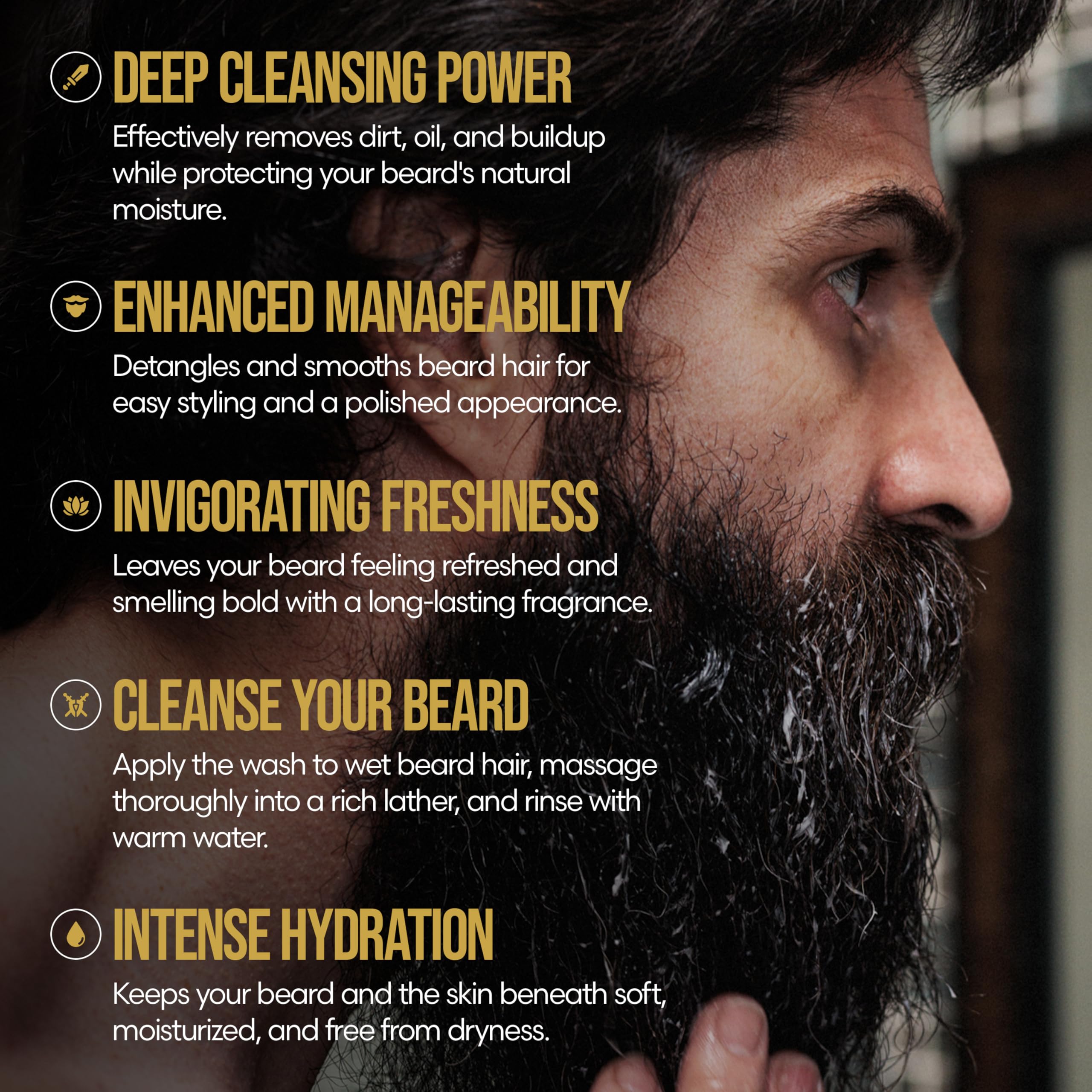 The Beard Struggle Bartshampoo & Conditioner Set – Bartpflege & Bartreinigung für Männer – Feuchtigkeit & weicher Bart, 2er Pack