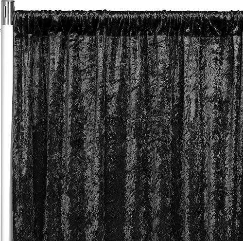 Miniatura 6 de Paquete de 1 panel de cortina de terciopelo de 12 pies de alto x 52 pulgadas de ancho, color burdeos para ferias, salas de exposiciones, fiestas de