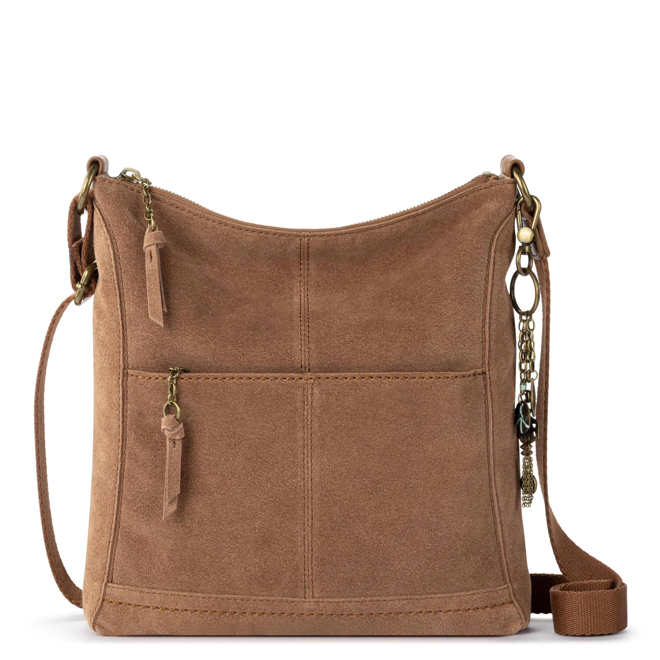 Lucia Leather Crossbody Purse, Zipper Closure with Adjustable Strap