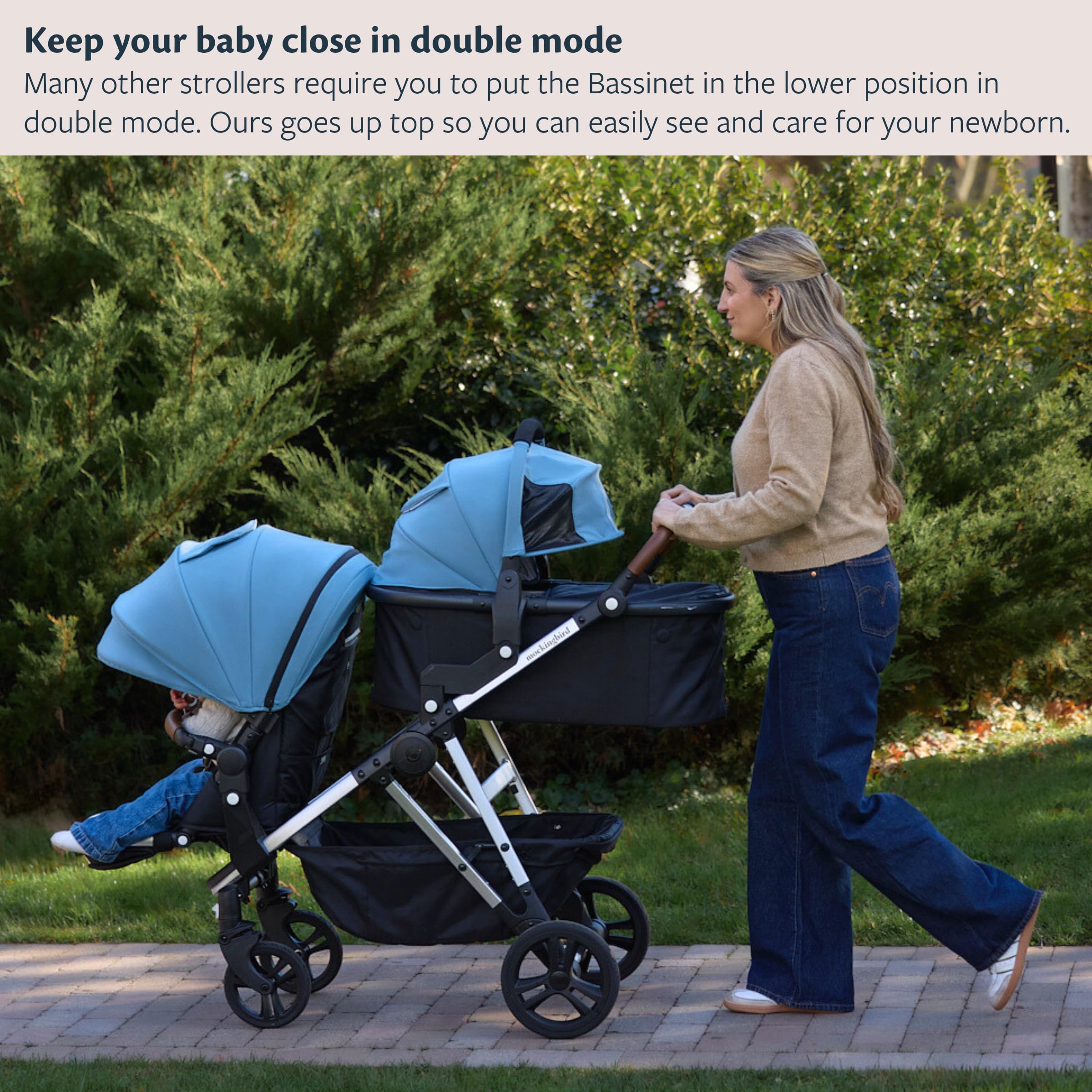 Mockingbird Kit 2° sedile 3.0 - Compatibile con passeggini Mockingbird da singolo a doppio - Espansione sedile - Include adattatori di espansione - Avena