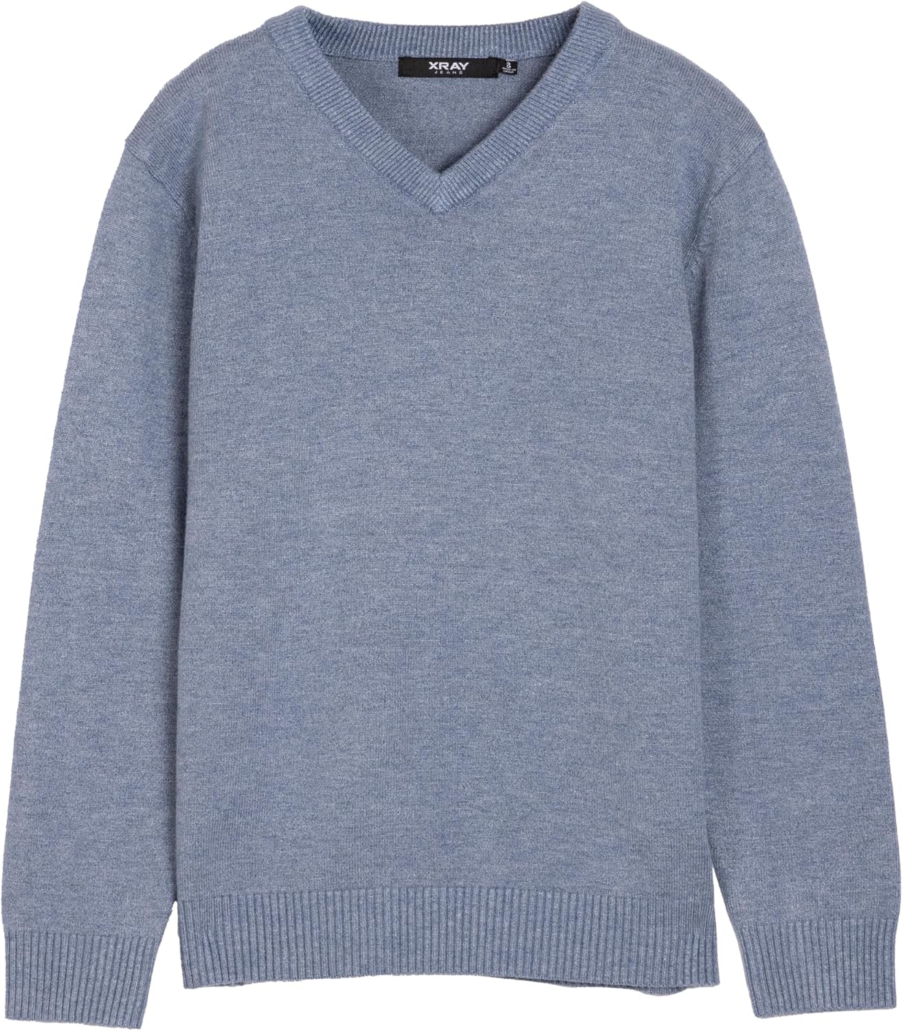 X RAY Boys School Uniform Sweater V-Neck (XS - XXL), Big Boys' & Little Kids Youth Long Sleeve V Neck Pullover Sweater