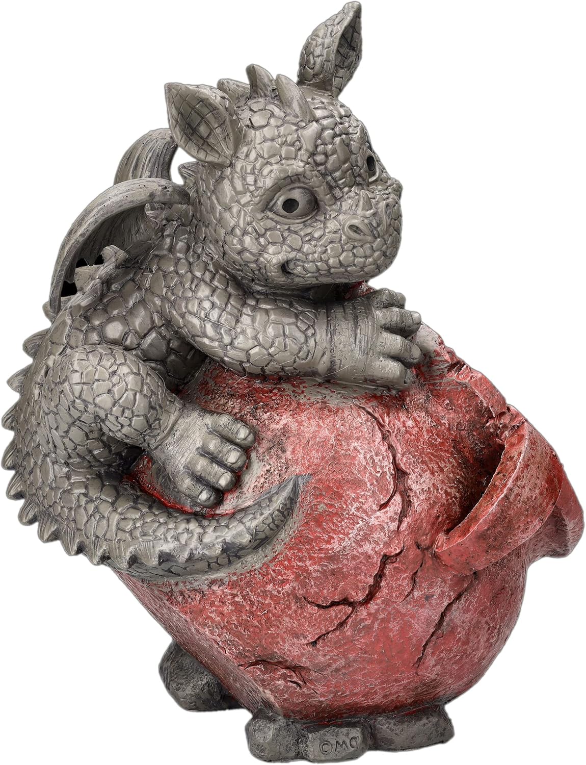 Pacific Giftware Playful Garden Dragon Planter Garden Display Decorative Accent Sculpture Stone Finish 10 Inch Tall