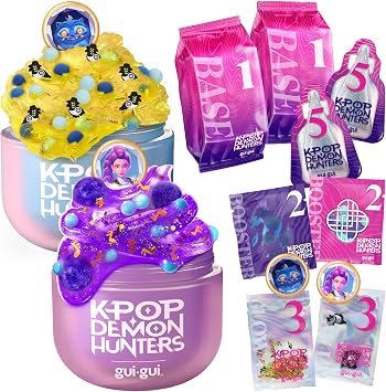 GUI GUI Kpop Demon Hunters Clear Slime & Crunchy | Rumi and Derpy Slime Kit
