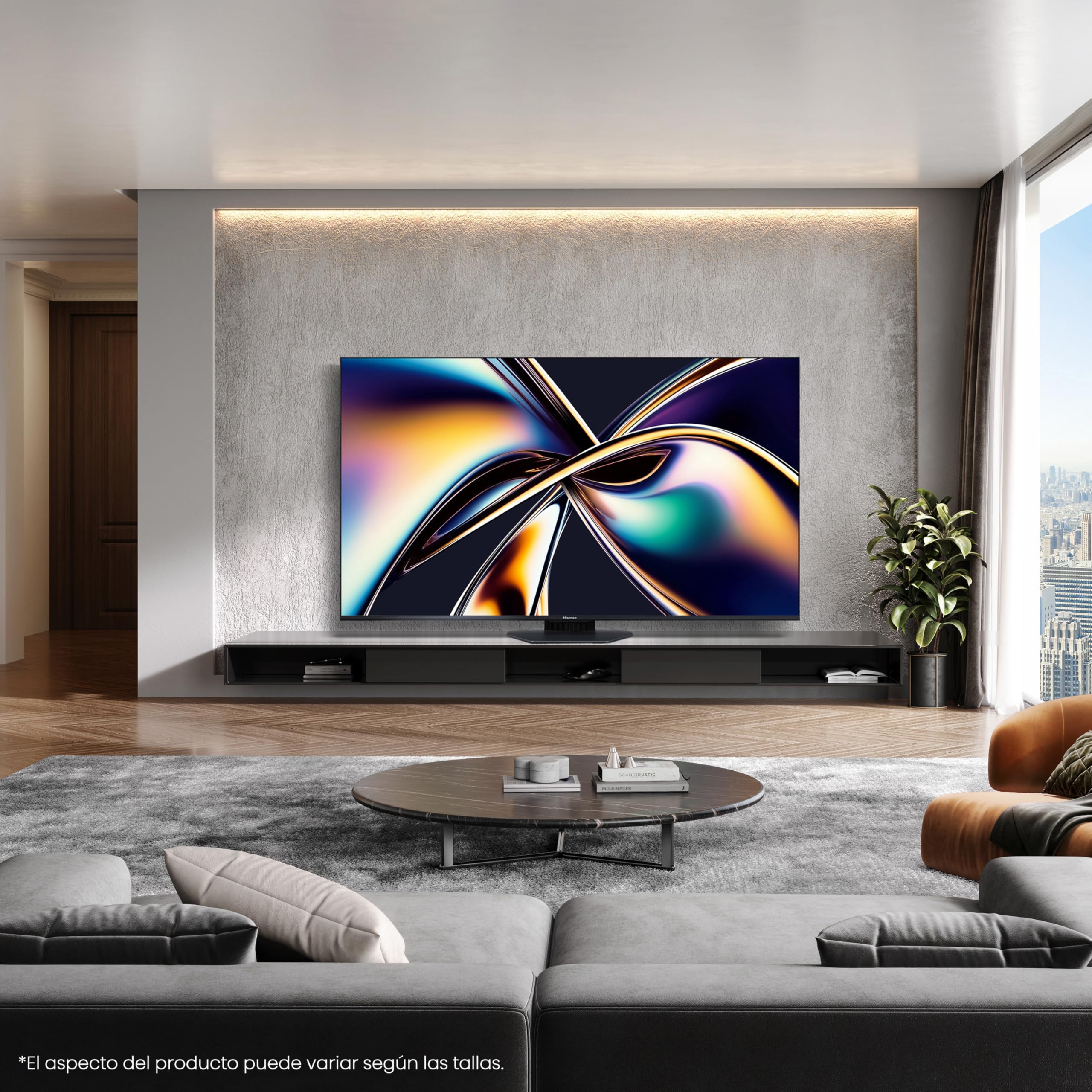 Hisense 55U8Q - Mini LED Pro Smart TV 55 Pulgadas, Procesador Hi-View IA Pro, 4.1.2 Sonido multicanal, Modo Juego Ultra 165Hz, Antireflejos Pro, Full Array Local Dimming, Dolby Vision IQ, Dolby Atmos