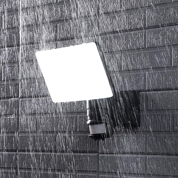 Link2Home EM-WR1660B Super Bright 1600 Lumen Motion Activated Outdoor Integrated LED 6500K Hardwired Powered Landscape Flood Light