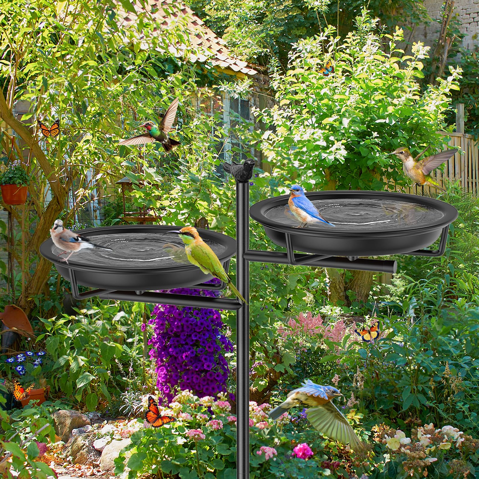 Vogelbad & Futterstelle In Einem – Freistehend Für Garten & Terrasse