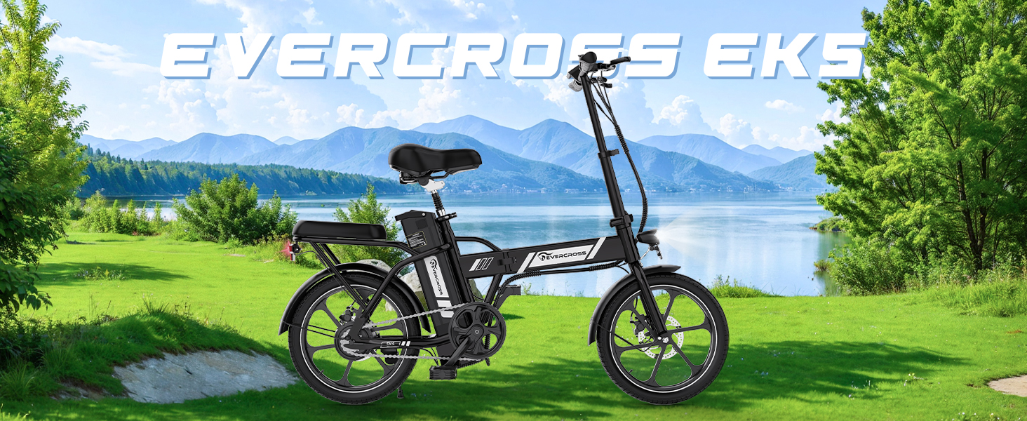 E-bike EVERCROSS EK15 – Motore 250W, Batteria 36V 13Ah, 7 Velocità, Display LCD – Bicicletta Elettrica 27,5″ Per Città E Montagna