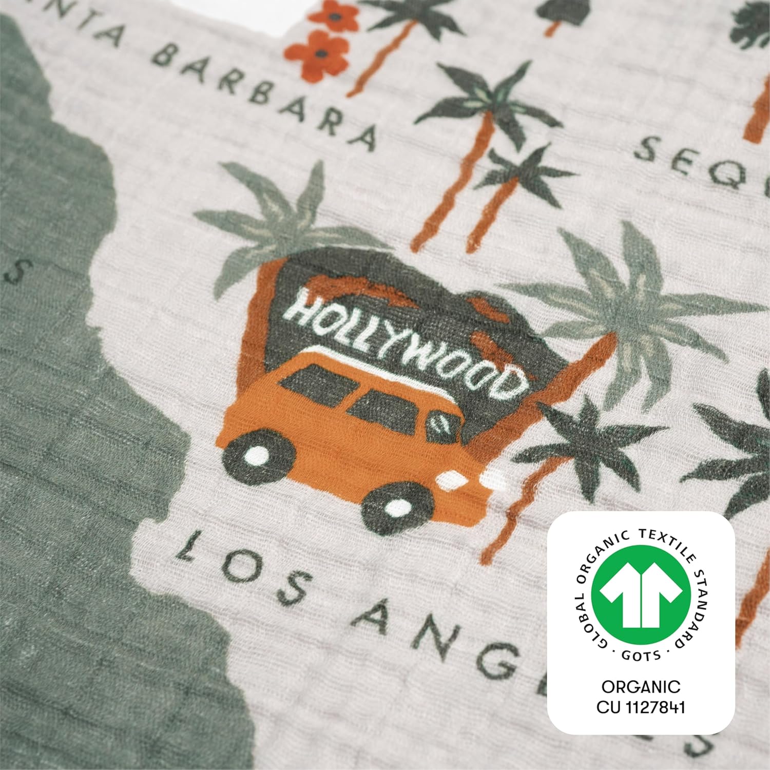 Babyletto 100% Organic Cotton Quilt, GOTS-Certified, 3-Layers of Ultra-Soft and Breathable Muslin - Calfornia