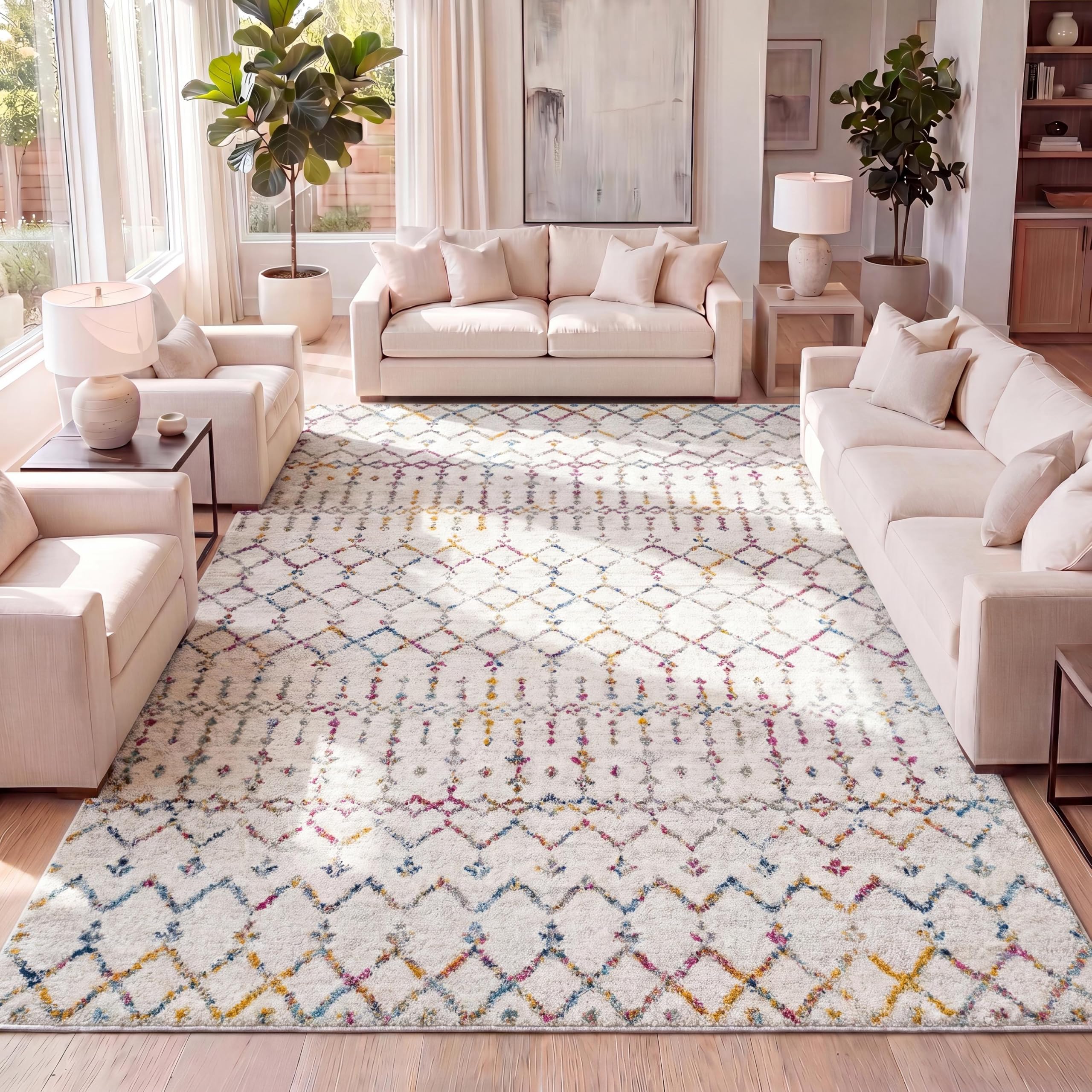 音*々様 アンティークホワイト 八角形キャビネット 花柄デザイン Amazon.com: JONATHAN Y Boho Vintage Diamond Ivory/Multi Indoor