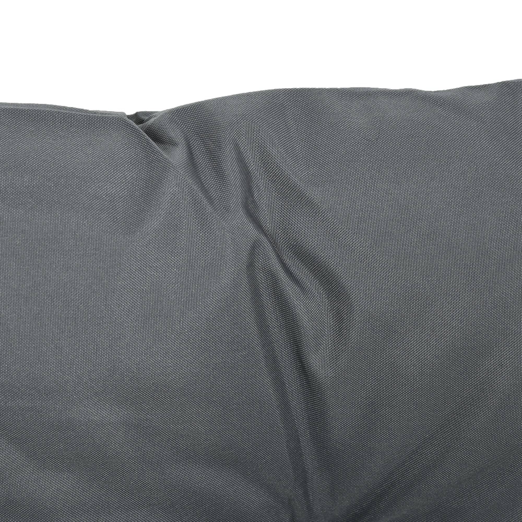 Outsunny Set 2 Cuscini per Sedie da Esterno con Lacci di Fissaggio, Cuscini da Esterno Imbottito in Poliestere e Cotone, per Sdraio Prendisole Poltrona, 50x98x8 cm, Grigio Scuro